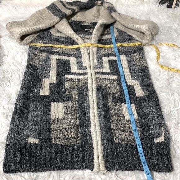 WILFRED Free full zip cardigan sweater jacket chunky wool generously sized XS - Picture 7 of 8